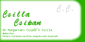 csilla csipan business card